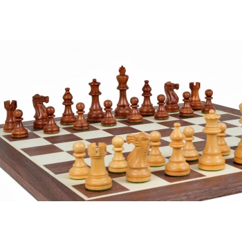 Classic walnut chess set
